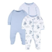 Little Star Organic Baby Boy 3Pk Sleep n Play, Size NB-9M