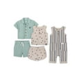 thumbnail image 1 of Little Star Organic Baby Boy 6Pc Mix and Match Outfit Set, Palm Trees, Size 3-6 Months, 1 of 18