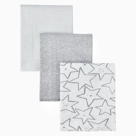 Little Star Organic Baby Boy, Girl, Unisex 3 Pk Burp Cloths, One Size