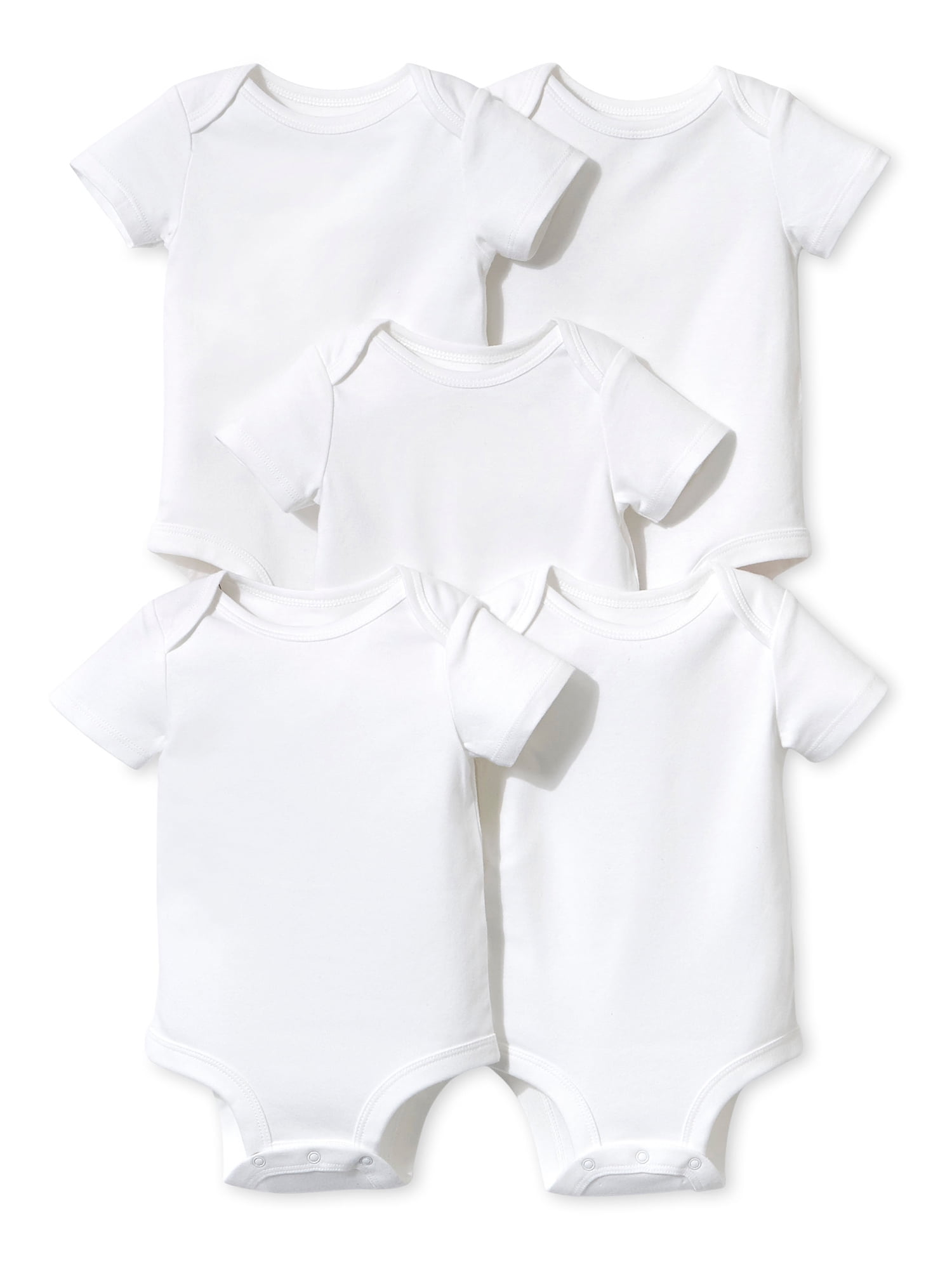 Little Star Organic Baby Boy or Girl Gender Neutral White Short Sleeve ...