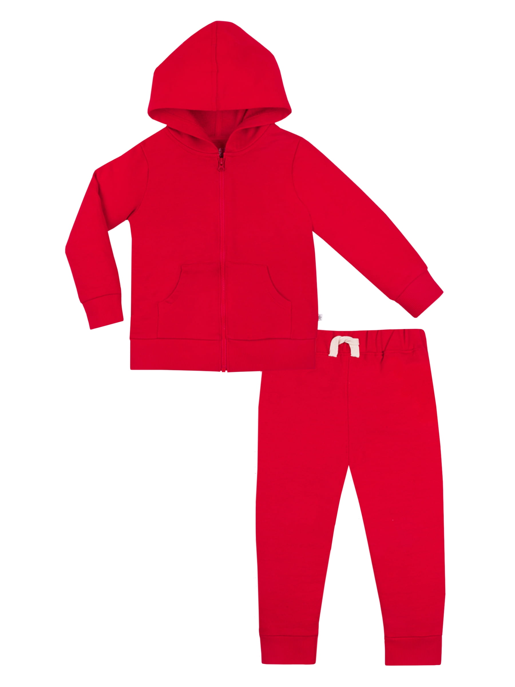Little Star Organic Toddler Unisex 2 Pc Long Sleeve Hoodie and Jogger Pants  Set, Size 12M-5T 