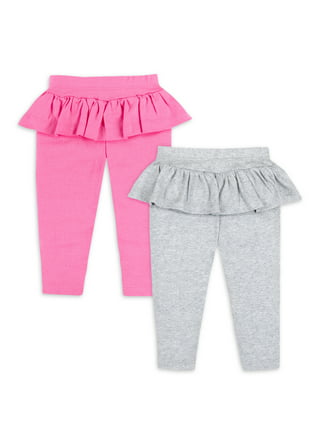 2-pack Ribbed Leggings - Light dusty pink/white - Kids