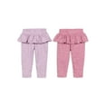 thumbnail image 1 of Little Star 100% Organic Cotton 2-Pack Baby Girl Pants, 1 of 7