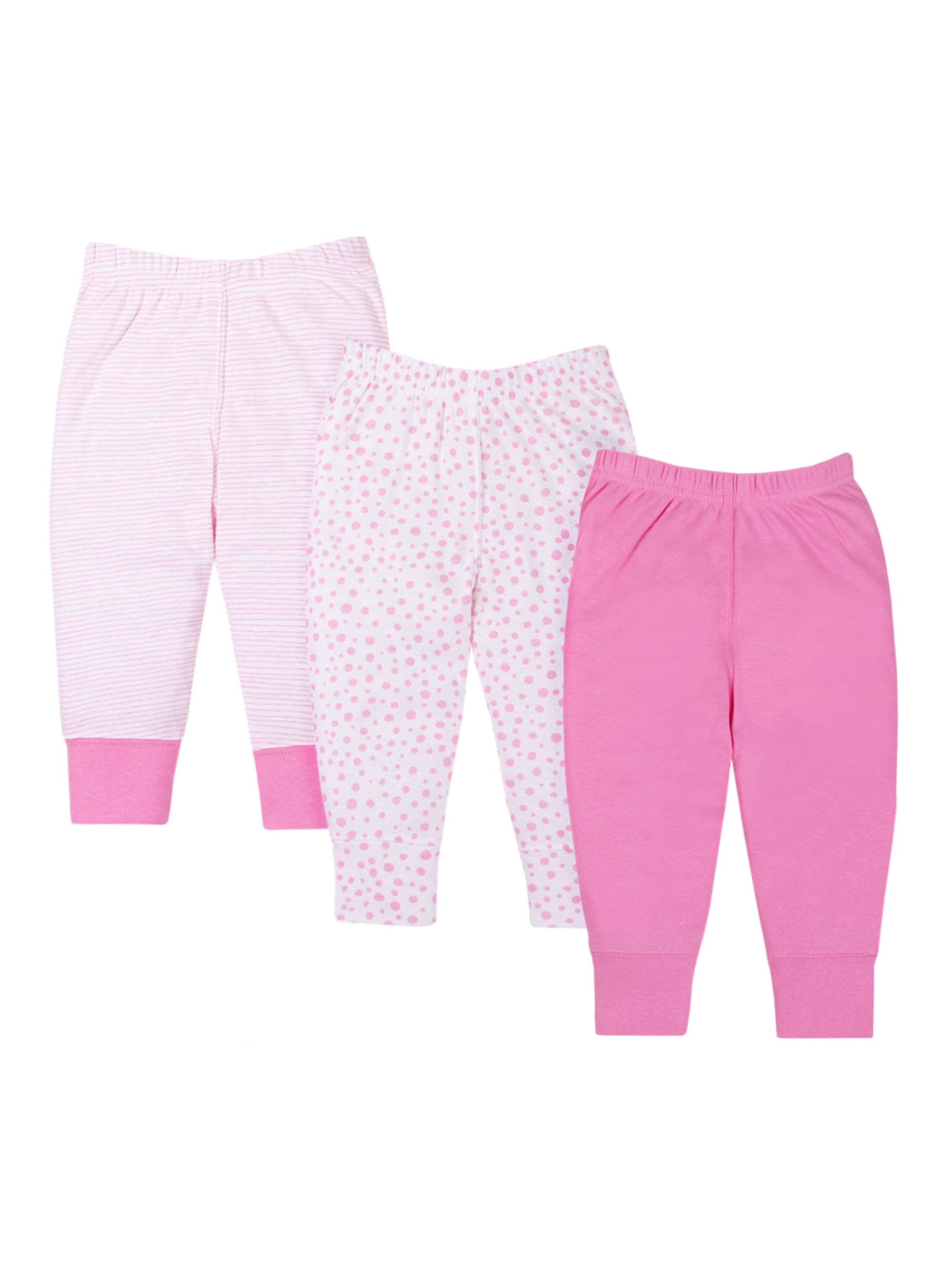 Little Star Organic Baby Girl 3Pk Pants, Size Newborn24M