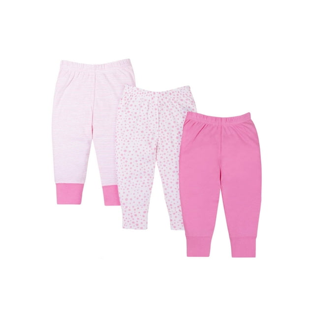 Little Star Organic Baby Girl 3Pk Pants, Size Newborn24M