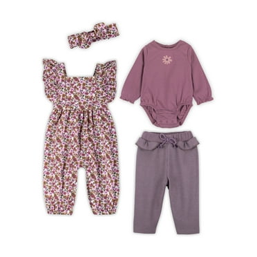 Little Star Organic Baby Girl 4 Pc Gift Set, Size 0/3M - 18 Months