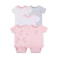thumbnail image 1 of Little Star Organic Baby Girl 5Pk Short Sleeve Bodysuits, Size Newborn-24M, 1 of 6