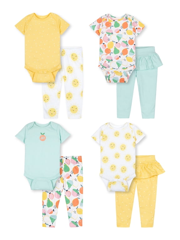 Baby Girl 8 Pc Mix & Match Set, Size Newborn-24 Months