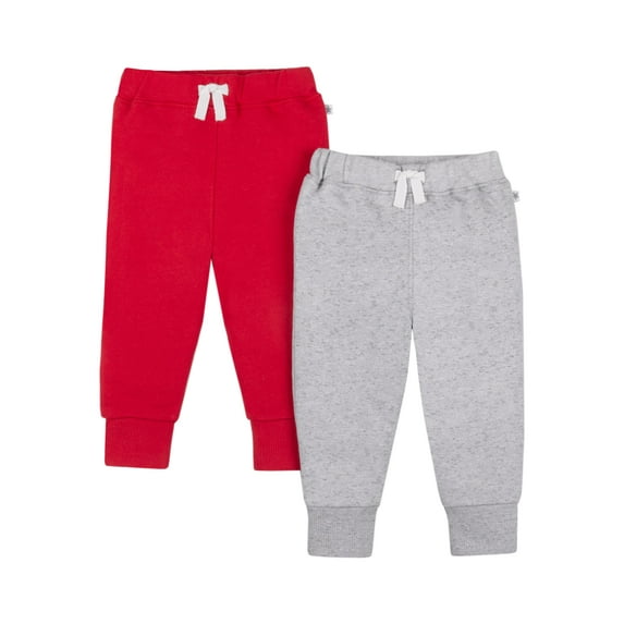 Little Star Organic Baby & Toddler Boy 2 Pk Jogger Pants, Size Newborn-5T