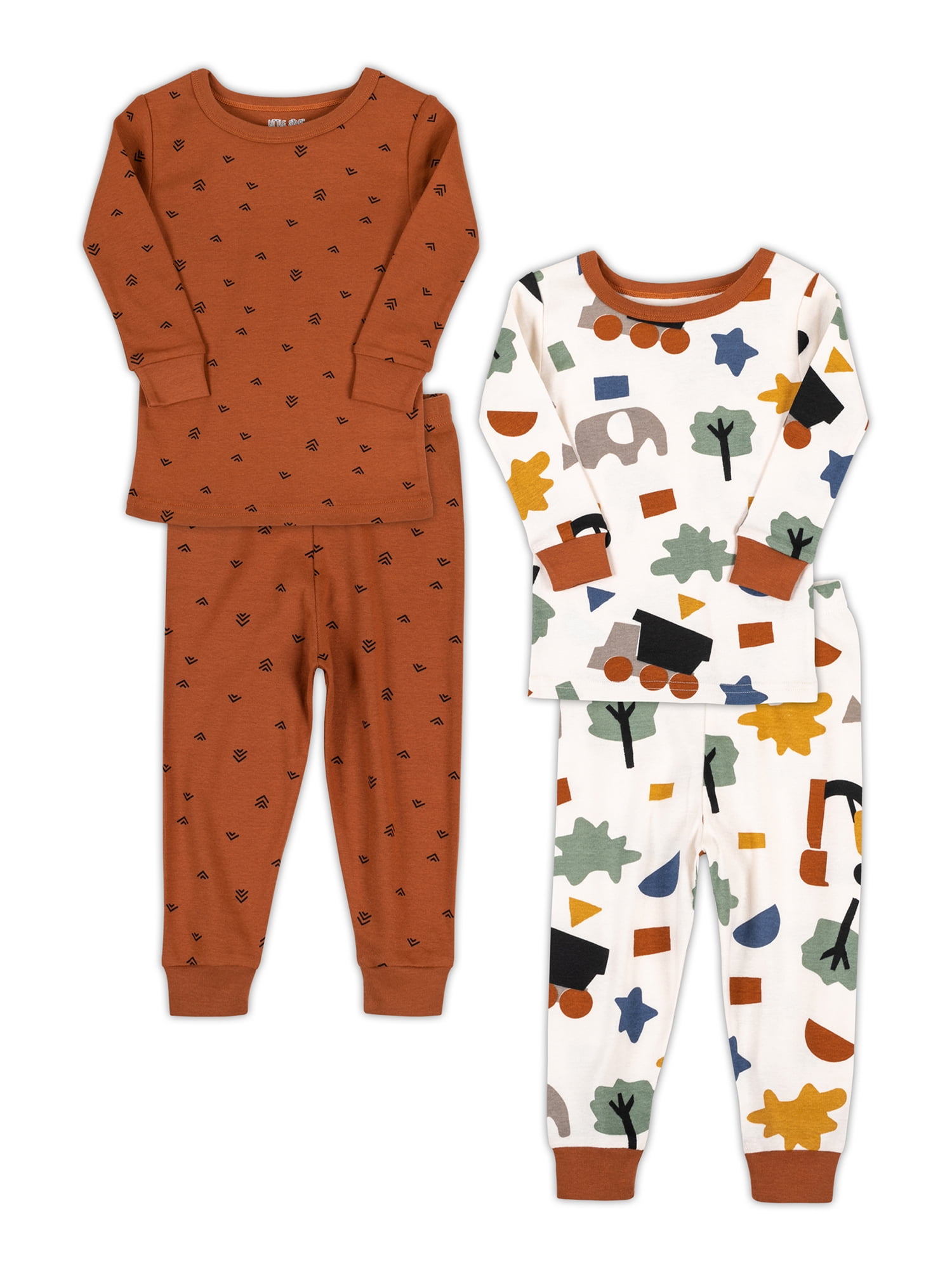 Little Star Organic Baby & Toddler Boy 4 Pc Long Sleeve & Long Pant