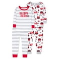 thumbnail image 1 of Little Star Organic Baby & Toddler Boy 4 Pc Long Sleeve Shirt & Pants Snug Fit Pajamas, Size 9 Months - 5T, 1 of 4