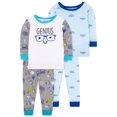 thumbnail image 1 of Little Star Organic Baby & Toddler Boy 4 Pc Long Sleeve Shirts & Pants Pajamas, Size 9 Months-5T, 1 of 5