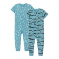 thumbnail image 1 of Little Star Organic Baby & Toddler Boys 2Pk Short Sleeve Footless Stretchies, Size 9 Months-5T, 1 of 14