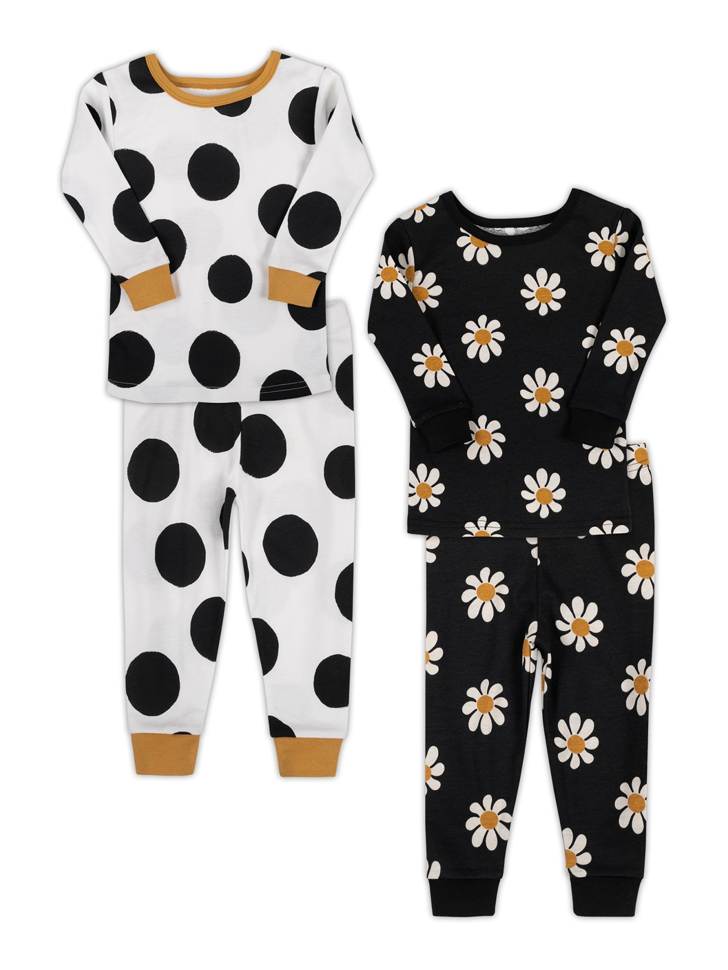 Little Star Organic Baby & Toddler Girl 4 Pc Long Sleeve & Long Pant