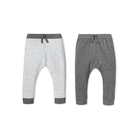 Little Star 100% Organic Cotton 2 Pack Baby Boy Jogger Pants