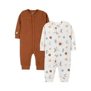 LITTLE STAR ORGANIC Little Star 100% Organic Cotton 2 Pack Baby Boys Sleep N Play