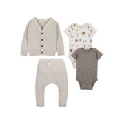 Little Star Organic Baby Unisex 4Pc Mix and Match Gift Set, Size Newborn-24M