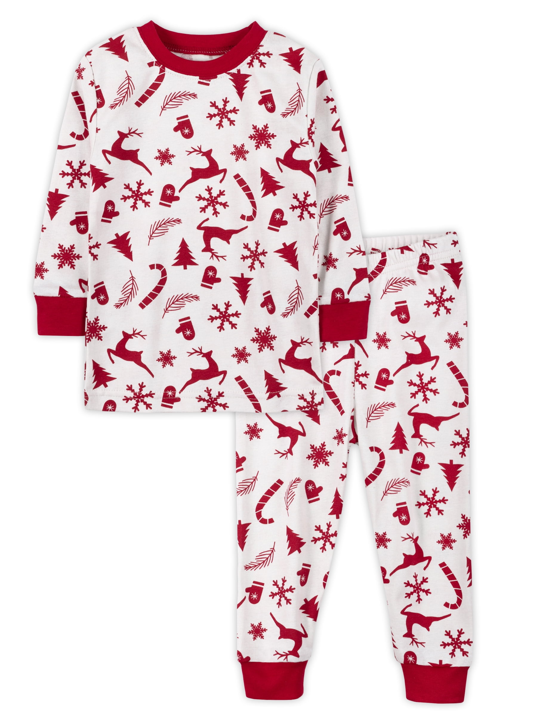 Little Star Organic Christmas Pajama Set, 2 Pc, 12M-5T, Snug Fit, 100% ...