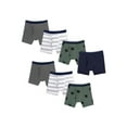 thumbnail image 1 of Little Star Organic Boxer Briefs Durable Stretchy Super Soft Elastic Waistband Stars Striped Solid Underpants (Big Boys or Little Boys) 7 Pack, 1 of 7