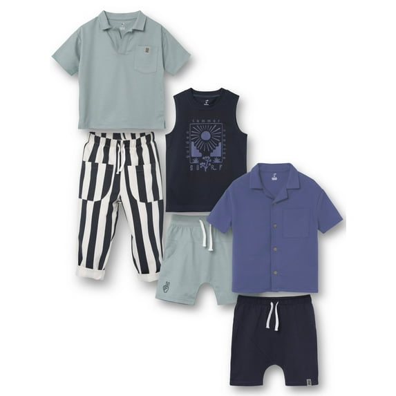 Little Star 100% Organic Cotton 6-Piece Boys Outfit Set
