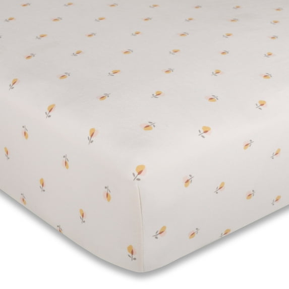 Little Star 100% Organic Cotton 1 Pack Girls Fitted Crib Sheets