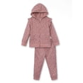 thumbnail image 1 of Little Star Organic Girls’ Full-Zip Ruffle Hoodie and Jogger Set, 2-Piece, Sizes 6-10, 1 of 9