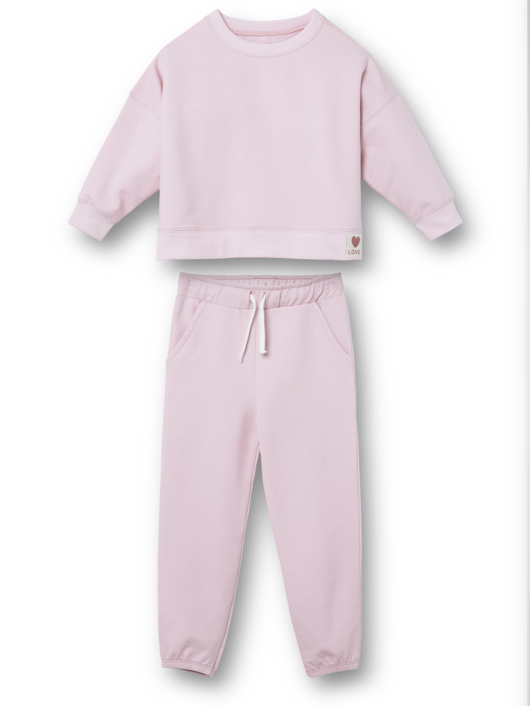 LITTLE A - Sweatshirt & Short Set - Red main image 0