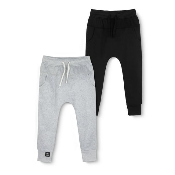 Little Star Organic Kids Boys 2Pk Harem Joggers, Size 6– 10