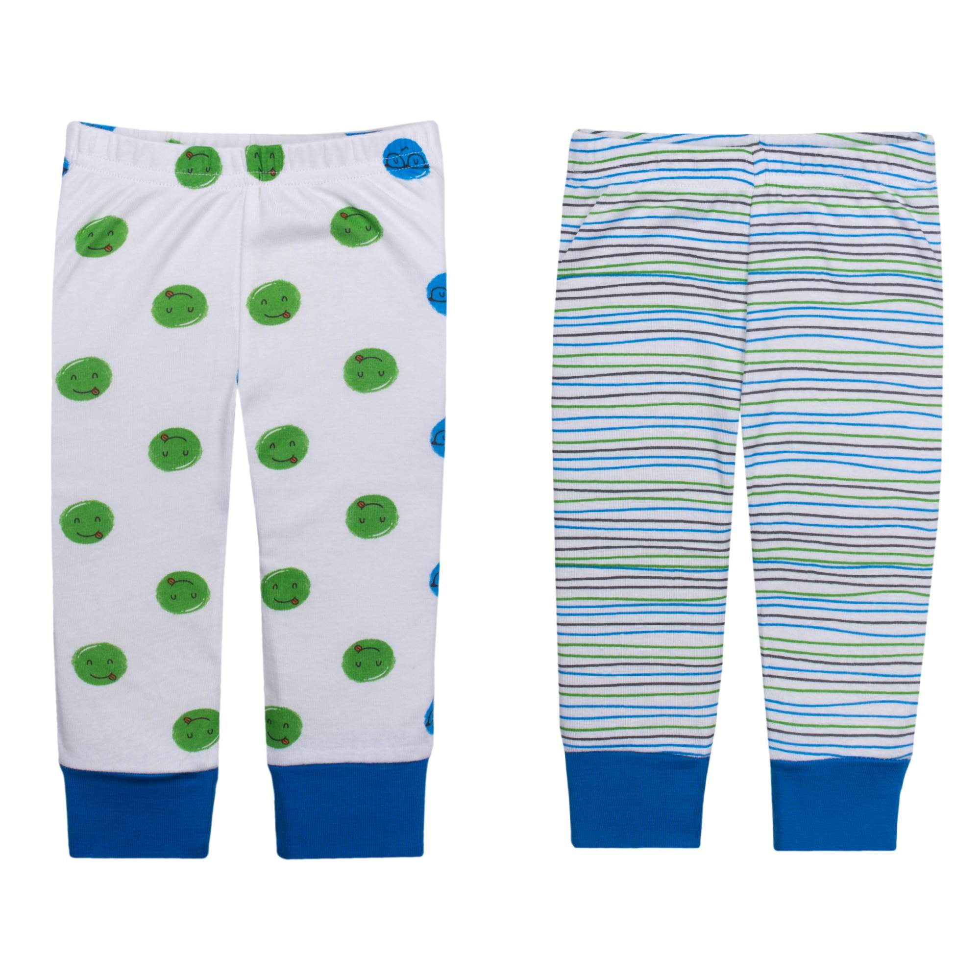 Little Star Organic Newborn Baby Boy Knit Pants, 2pack