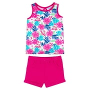 Little Star 100% Organic Cotton 2-Piece Toddler Girl Tank Top and Short Set