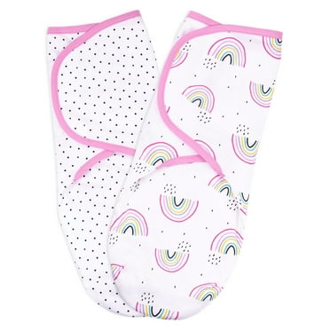 Little Star Organic Swaddle, 2 Pack, Taste the Rainbow, Large
