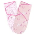 thumbnail image 1 of Little Star 100% Organic Cotton 2 Pack Girls Velcro Swaddles, 1 of 6