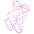 thumbnail image 1 of Little Star Organic Terry Cloth Hooded Bath Towel, 2 Pack, Pink-Rainbow, 1 of 5