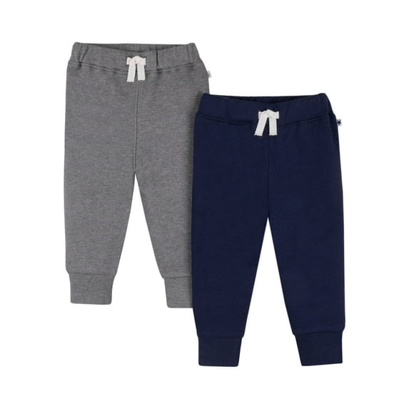 Little Star Organic Toddler Boy 2PK Jogger Pants, Sizes 2T-5T