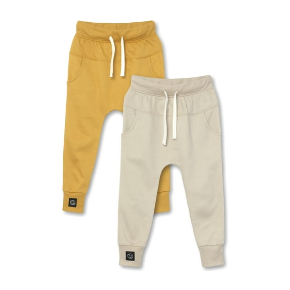 Little Star Organic Toddler Boy 2Pk Harem Joggers, Size 12M-5T