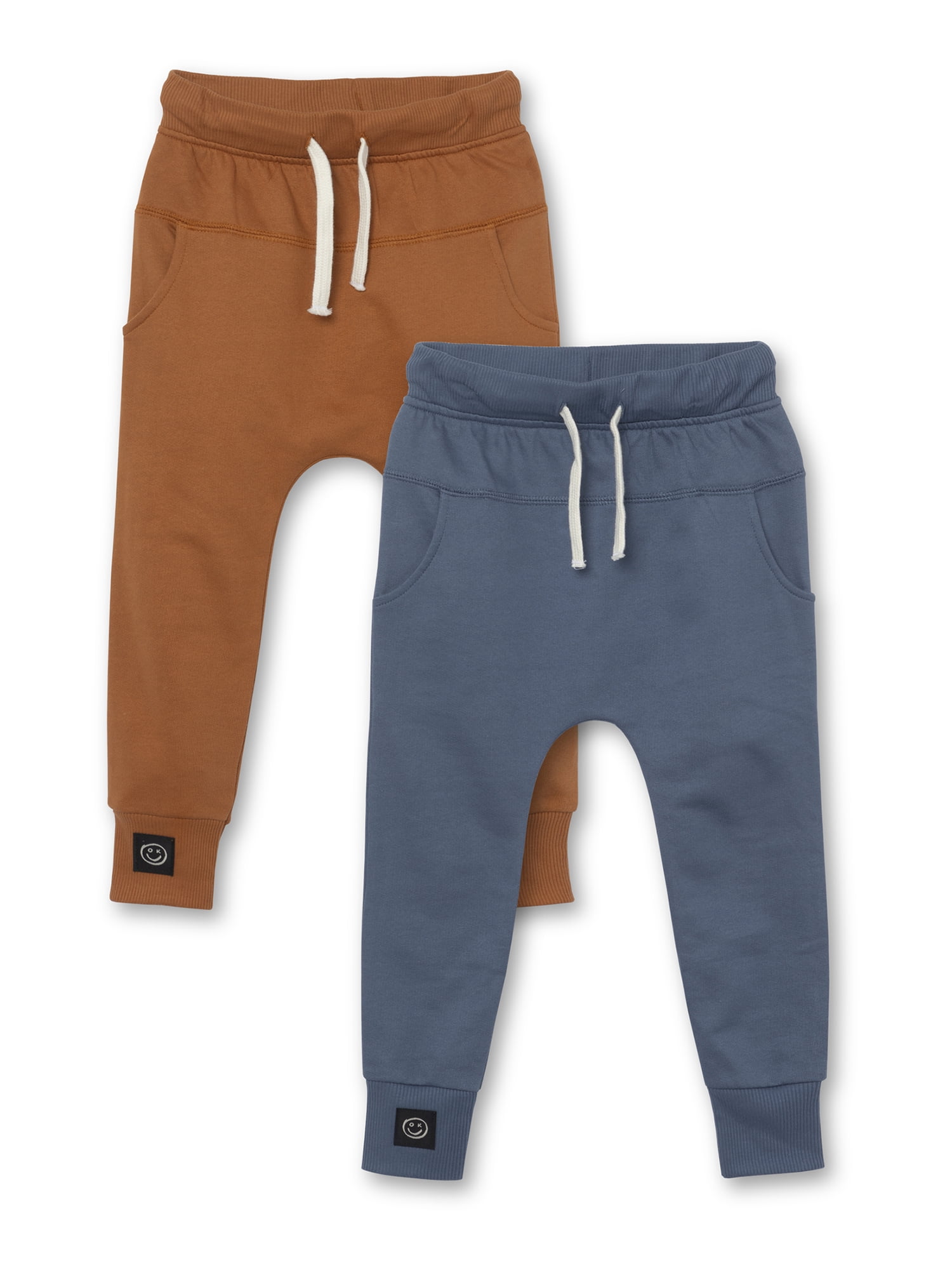 Little Star Organic Toddler Boy 2Pk Harem Joggers, Size 12M-5T ...