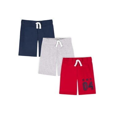 Little Star Organic Toddler Boy 3 Pk Pull-On Athletic Shorts, Size 12 Months-5T