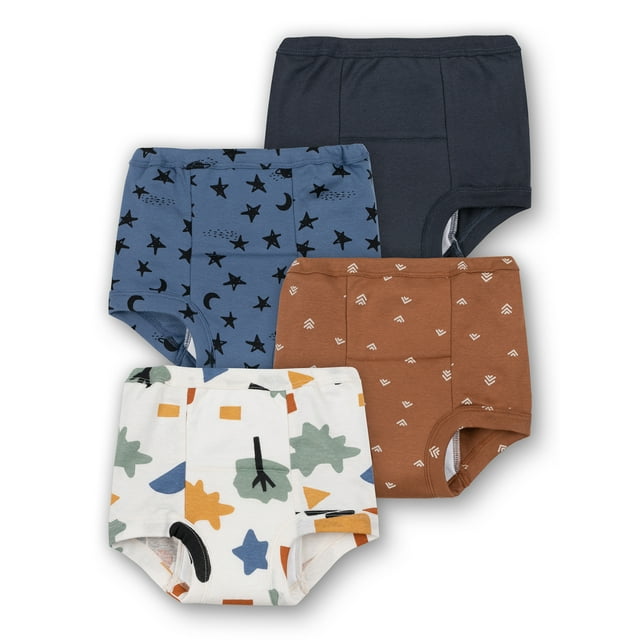 Little Star Organic Toddler Boy 4Pk Reusable Washable Training Pants