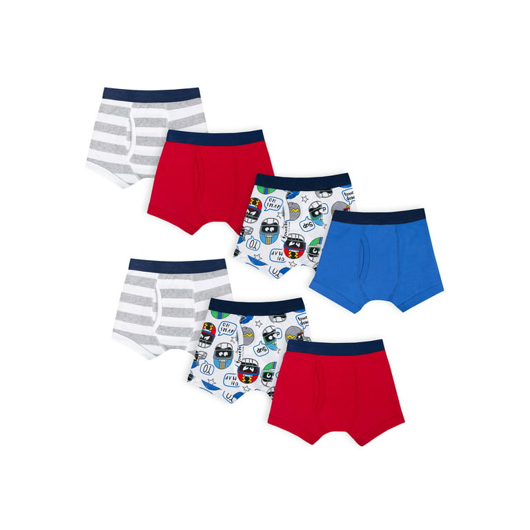 Little Star Organic Toddler Boy 7 Pk Underwear Boxer Briefs, Size 2T-5T