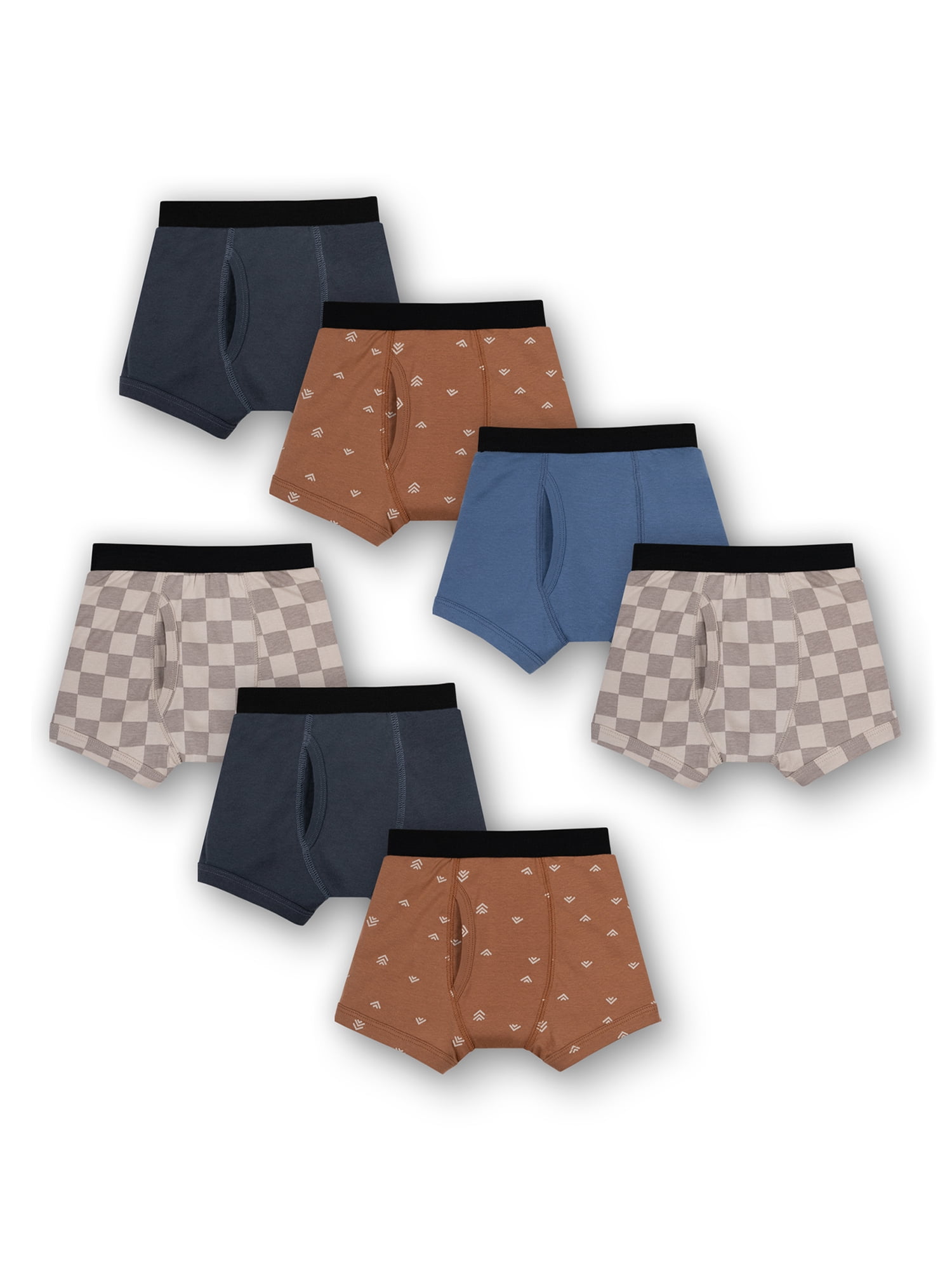 Little Star Organic Toddler Boy 7Pk Boxer Brief, Size 2T-5T