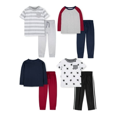 Little Star Organic Toddler Boy 8 Pc Mix & Match Set, Size 12 Months-5T