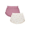 thumbnail image 1 of Little Star Organic Toddler Girl 2Pk Ruffle Shorts, Polignac, Size 24M, 1 of 14