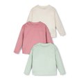 thumbnail image 1 of Little Star Organic Toddler Girl 3 Pk Long Sleeve Tees, Size 12 Months - 5T, 1 of 10
