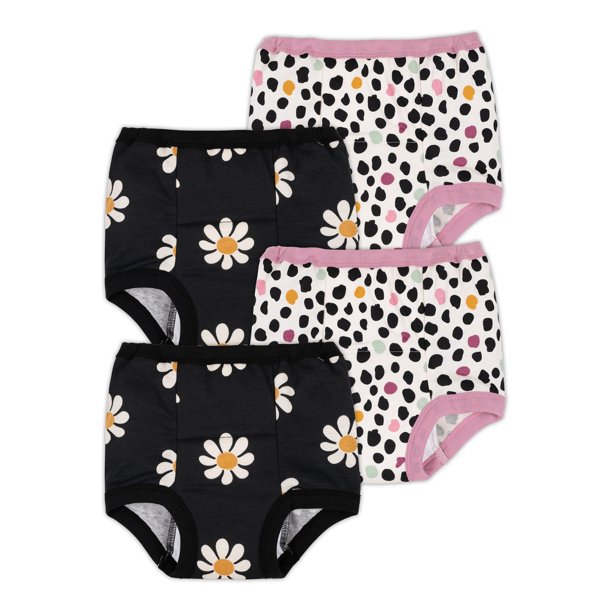 Little Star Organic Toddler Girl 4Pk Reusable Washable Training Pants