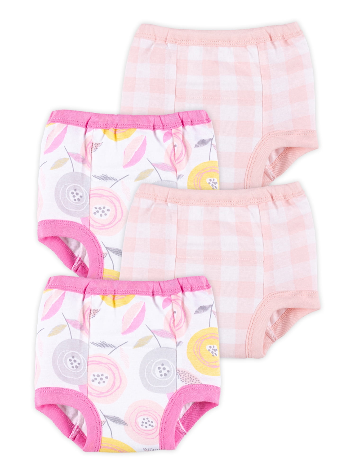  Baby Cotton Training Pants 4 Pack Padded Toddler Potty Training  Underwear for Girls 12M-4T (A, 3T) : Baby