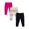 thumbnail image 1 of Little Star Organic Toddler Girl Brights Leggings, 3-Pack (2T-5T), 1 of 7