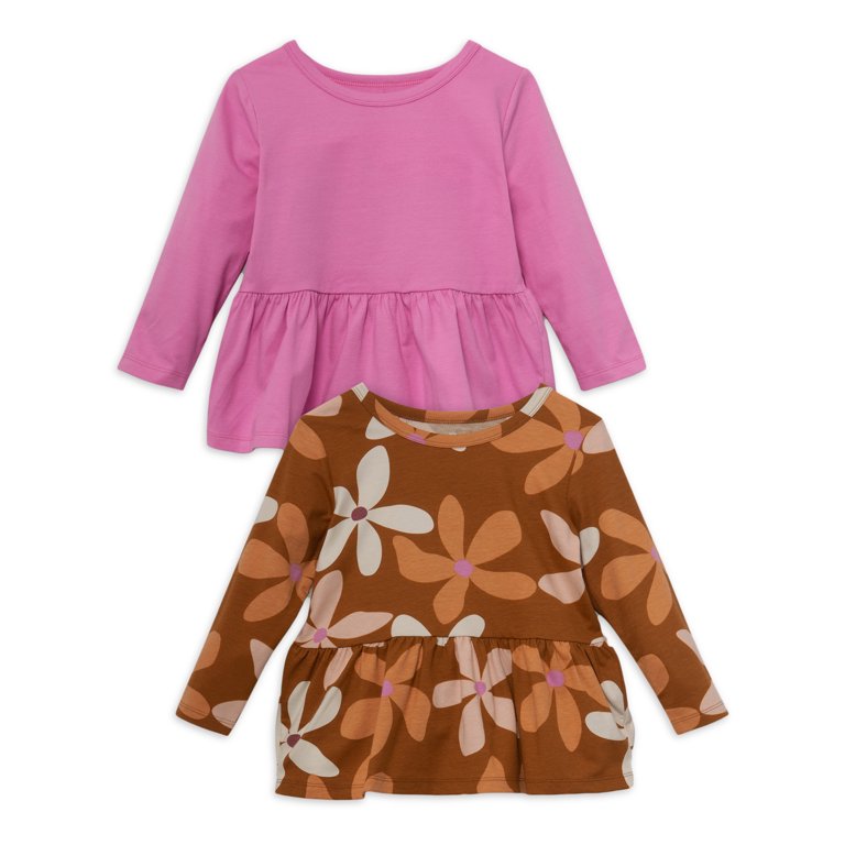 トップス Apolina Additions / peplum tee 3-5y Little Star Organic Toddler Girls' Long Sleeve Peplum Tops 2