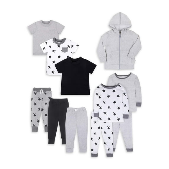 Little Star Organic Toddler Unisex 11 Pc Mix & Match Set, Size 9 Months - 5T
