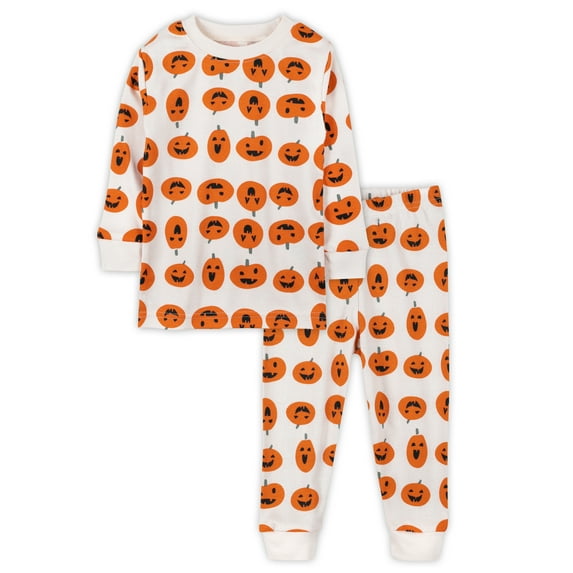 Little Star Organic Toddler Unisex Halloween Pajama Set, 2-Piece, Sizes 12M-5T