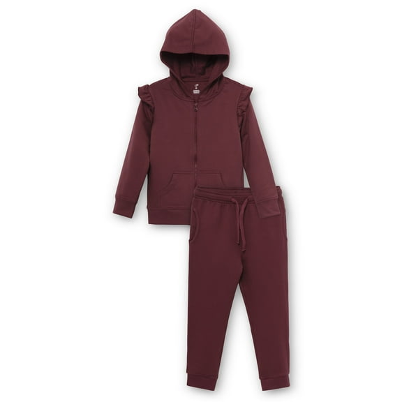 Little Star 100% Organic Cotton 2-Piece Toddler Girl Hoodie and Pant Set